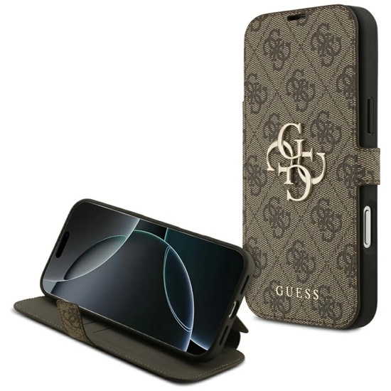 Guess Husa Book 4G Metal Logo iPhone 18 Pro / 17 Pro Maro
