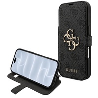 Guess Husa Book 4G Metal Logo iPhone 18 Pro Max / 17 Pro Max Negru