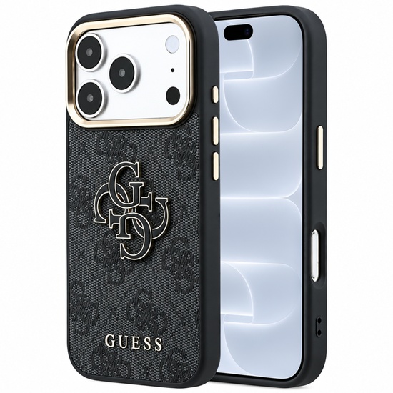 Guess Husa Hardcase 4G Big Resin Logo iPhone 18 Pro / 17 Pro Negru