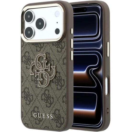 Guess Husa Hardcase 4G Big Resin Logo iPhone 18 Pro / 17 Pro Maro