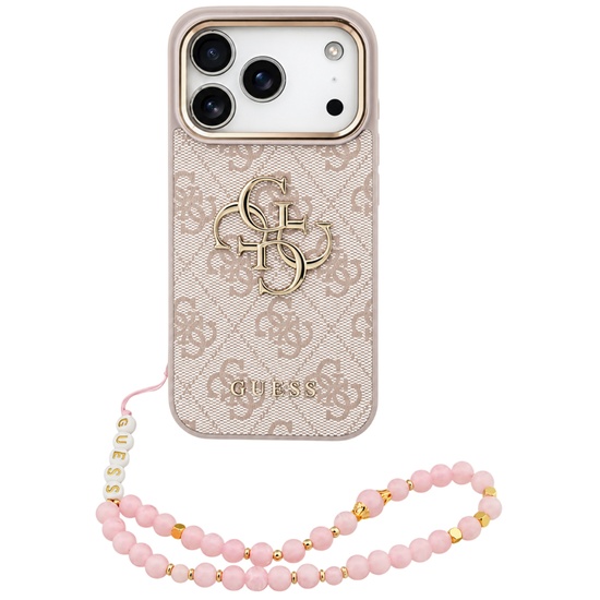 Guess Husa Hardcase 4G Classic Logo with Strap iPhone 18 Pro Max / 17 Pro Max Roz