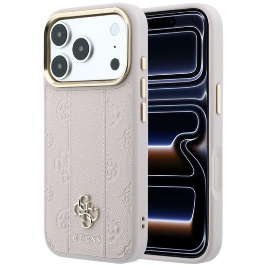 Guess Husa Stripe Peony 4G MagSafe iPhone 18 Pro / 17 Pro Roz