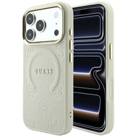 Guess Husa Peony Hot Stamp MagSafe iPhone 18 Pro Max / 17 Pro Max Bej