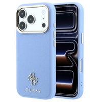 Guess Husa Saffiano Small 4G Classic MagSafe iPhone 18 Pro / 17 Pro Light Blue