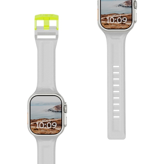 UAG Curea Scout Silicone Apple Watch 49mm / 46mm / 45mm /44mm Smoke/Active Neon