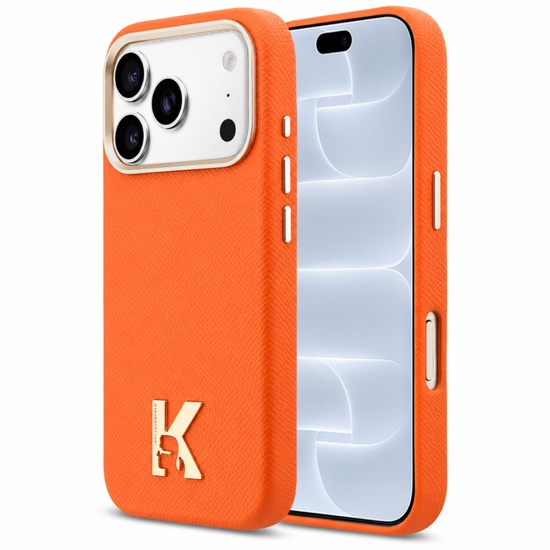 Karl Lagerfeld Husa Karl Head Logo MagSafe iPhone 18 Pro / 17 Pro Orange