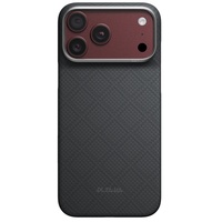 Pitaka Husa Ultra-Slim Argyle Aramida Magsafe iPhone 18 Pro Max / 17 Pro Max Lava Black