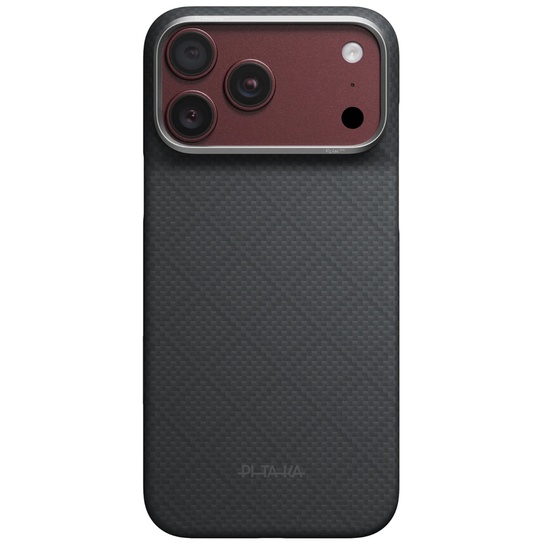 Pitaka Husa Ultra-Slim Argyle Aramida Magsafe iPhone 18 Pro Max / 17 Pro Max Lava Black