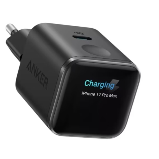 Anker Incarcator Retea Smart Display Fast Charging PD 45W, Type-C,Negru