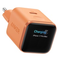 Anker Incarcator Retea Smart Display Fast Charging PD 45W, Type-C, Portocaliu