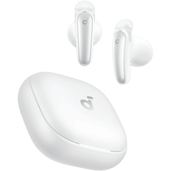 Anker Casti True Wireless Soundcore Liberty Buds Semi in-ear, Bluetooth 6.1, durata baterie pana la 30 ore, ANC adaptiv Alb