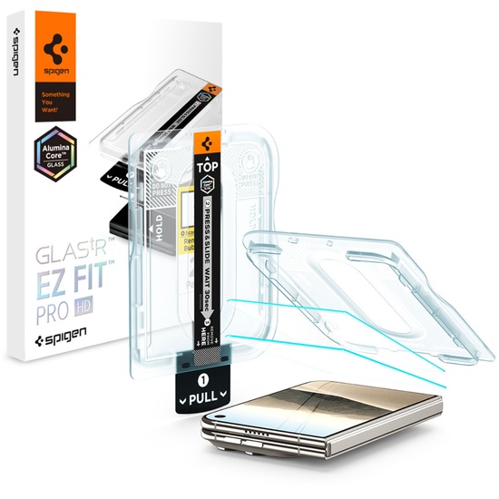 Spigen Pachet 2 buc Folie Sticla cu aplicator inclus Glass tR EZ Fit Pro HD iPhone Duo Clear