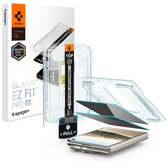 Spigen Pachet 2 buc Folie Sticla Privacy cu aplicator inclus Glass tR EZ Fit Pro HD iPhone Duo Black