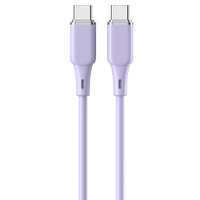 Lemontti Cablu Liquid Silicon Type-C la Type-C, Fast Charge, PD 60W, 1.2m, Mov