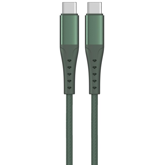 Lemontti Cablu Bending Aluminum Fast Charge Type-C la Type-C, PD 65W, 1.2m, Verde