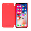 Husa iPhone X / XS Meleovo Smart Flip Red (spate mat perlat si fata cu aspect metalic)