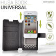 Husa Size XL Lemontti Book Universal Negru (cu adeziv si slide)