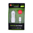 Set Incarcator Auto Procell 2.1A Dual USB cu cablu MicroUSB Alb