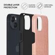 Husa iPhone 14 Plus Burga Dual Layer Pink Croco