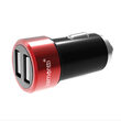 Lemontti Set Incarcator Auto 3.1A 2 porturi USB-A si cablu MicroUSB 1m Negru / Rosu