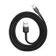 Cablu USB la Lightning Baseus Cafule Series Gray & Black