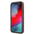 Husa iPhone 12 / 12 Pro Guess PU 4G Metal Logo Maro