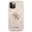 Husa iPhone 12 Pro Max Guess PU 4G Metal Logo Roz