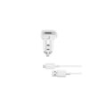 Set Incarcator Auto Cellularline 5W+Cablu Date Micro Usb 1m Alb