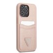 Husa iPhone 13 Pro Guess Saffiano Double Card Roz