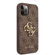 Husa iPhone 12 / 12 Pro Guess PU 4G Metal Logo Maro