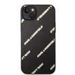 Husa iPhone 14 Karl Lagerfeld Grained Leather Logomania Negru