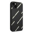 Husa iPhone 14 Karl Lagerfeld Grained Leather Logomania Negru