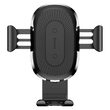Suport Baseus Auto Gravity cu Wireless Charger Black (incarcare Qi, prindere la sistemul de ventilat