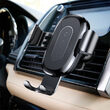 Suport Baseus Auto Gravity cu Wireless Charger Black (incarcare Qi, prindere la sistemul de ventilat