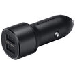 Incarcator Original Auto Samsung Dual USB + Combo Cable MicroUSB & Type-C Black