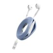 Casti Cellularline Cu Cablu Lightning Retractabil Alb