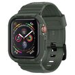 Husa Apple Watch 7/6/5/4/SE 44mm/45mm Spigen Rugged Armor Pro Military Green