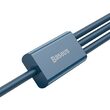 Cablu Baseus USB la Lightning, MicroUSB si Type-C Superior 3 in 1, 3,5 A,1,5m, Albastru