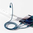 Cablu Baseus USB la Lightning, MicroUSB si Type-C Superior 3 in 1, 3,5 A,1,5m, Albastru