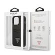 Husa iPhone 13 Pro Guess Saffiano Double Card Negru