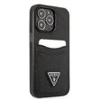 Husa iPhone 13 Pro Guess Saffiano Double Card Negru