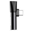Adaptor Type-C la port Type-C si port Jack 3.5mm Baseus L41 Black (1A max, 2 in 1)