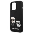 Husa iPhone 13 Pro Karl Lagerfeld Silicon Karl & Choupette Negru