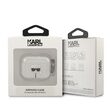 Husa Airpods 3 Karl Lagerfeld Glitter Karl's Head Argintiu
