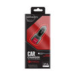 Lemontti Set Incarcator Auto Fast Charge 3.1A 2 porturi USB-A QC 3.0 + USB-A si cablu MicroUSB 1m Negru-Rosu