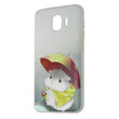 Husa Samsung Galaxy J4 (2018) Just Must Silicon Art White with Hamster Umbrella