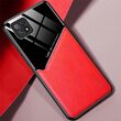 Husa Oppo A72 Lemontti Leather + Organic Glass Red