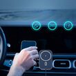 Suport Auto Choetech Magnetic cu incarcare Wireless Qi, 15W, prindere la sistemul de ventilatie, Neg
