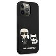 Husa iPhone 13 Pro Karl Lagerfeld Silicon Karl & Choupette Negru