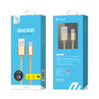Cablu MicroUSB Devia Gracious Champagne Gold (1.5m, impletitura textila)